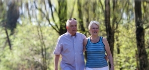 Happy healthy older man and woman enjoying life with no urological symptoms